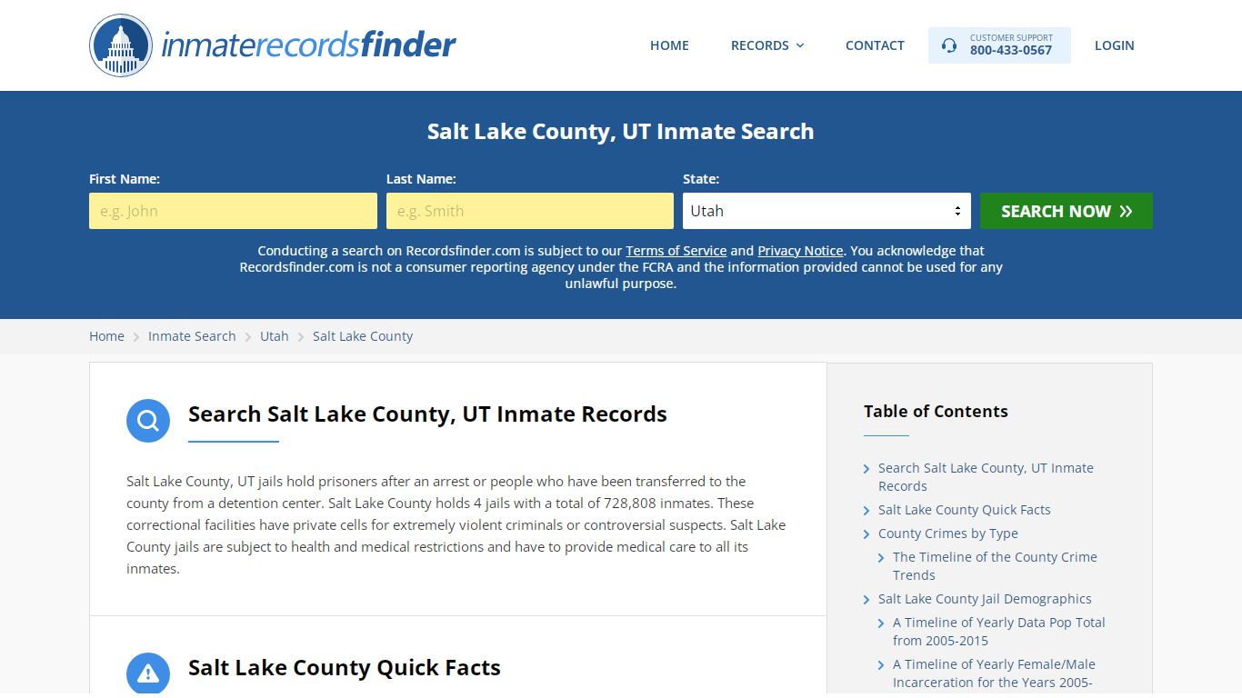 Salt Lake County, UT Inmate Lookup & Jail Records Online